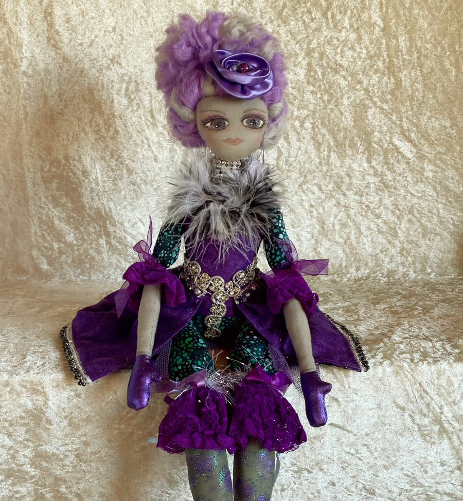 Dramatic Cloth Art Doll