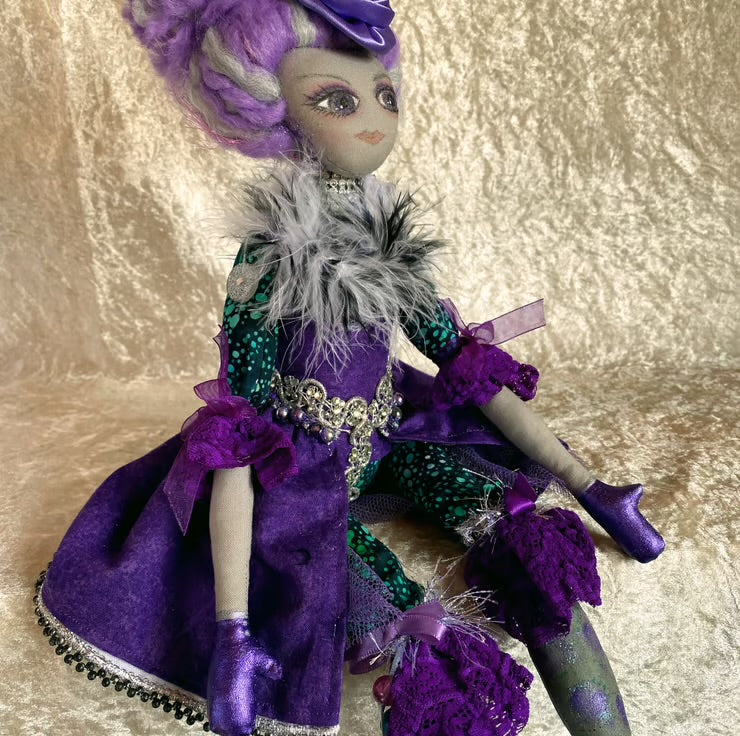 Dramatic Cloth Art Doll