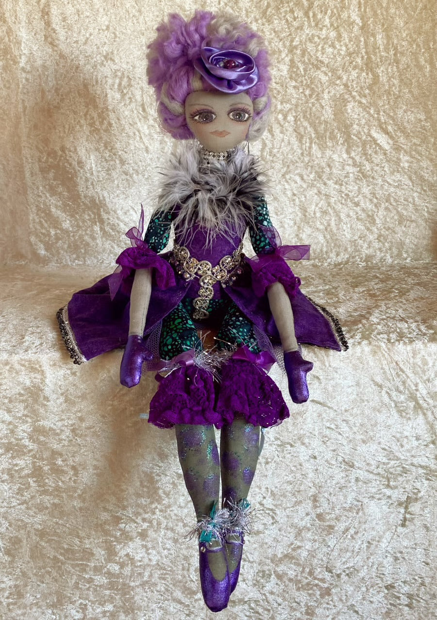 Dramatic Cloth Art Doll