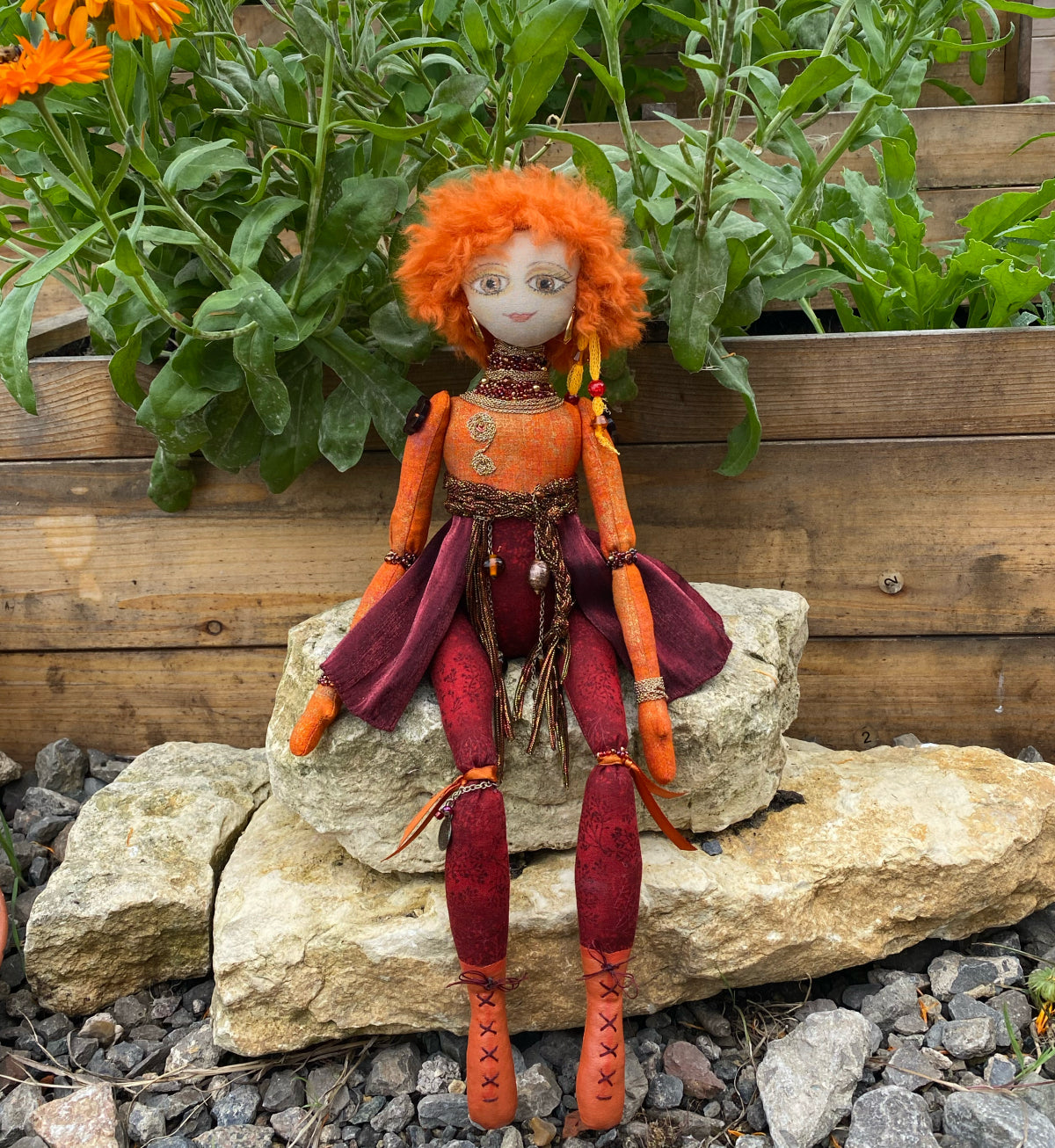Beaded & Beautiful Cloth Art Doll