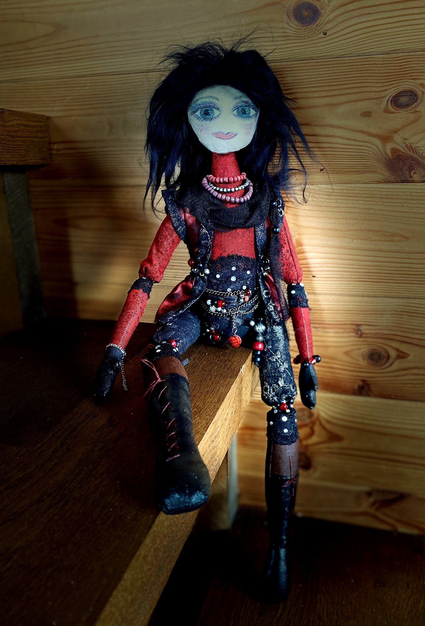 Gothic-looking Unique Art Doll