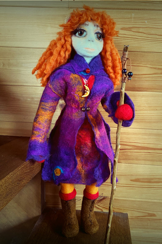 OOAK Felted and sculpted art doll